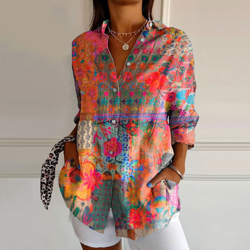 Gabriel | Blouse avec Motif Floral Vintage